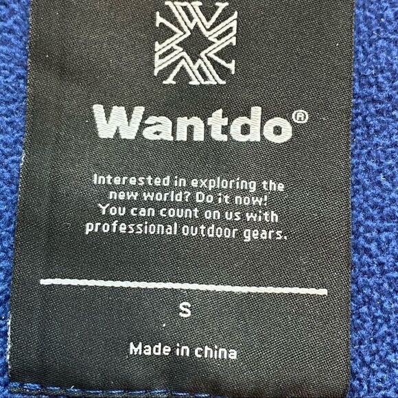 Wantdo Blue Fleece Front Zipper Vest Size Small - Picture 3 of 9